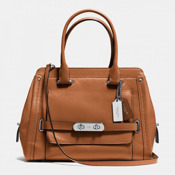 Good Quality Coach Swagger Frame Satchel In Calf Leather