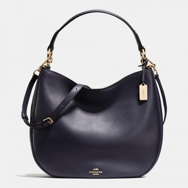 High Quality Embossing Coach Nomad Hobo In Glovetanned Leather