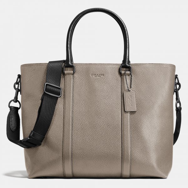 High Quality Embossing Coach Metropolitan Tote In Pebble Leather